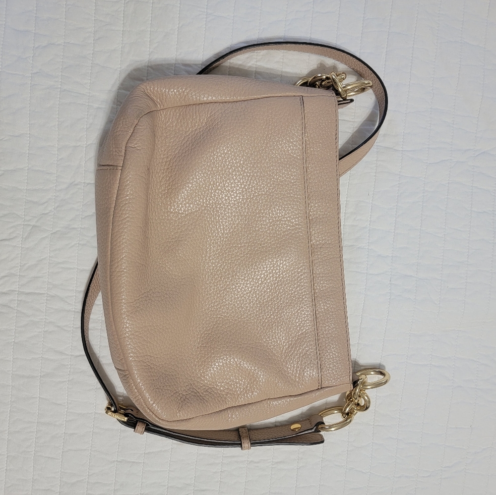 NWT MK Shoulder Convertible 'Hallie' Blush Leather Cross Body Bag - Picture 8 of 10